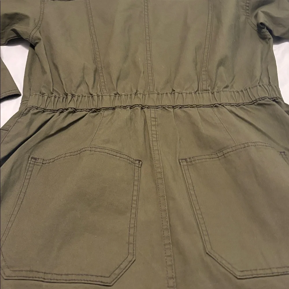 Circus NY Zip Front Long Sleeve Utility Minidress Burnt Olive SZ XL boho western - Picture 12 of 12